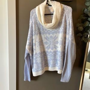 Cropped knot holiday sweater